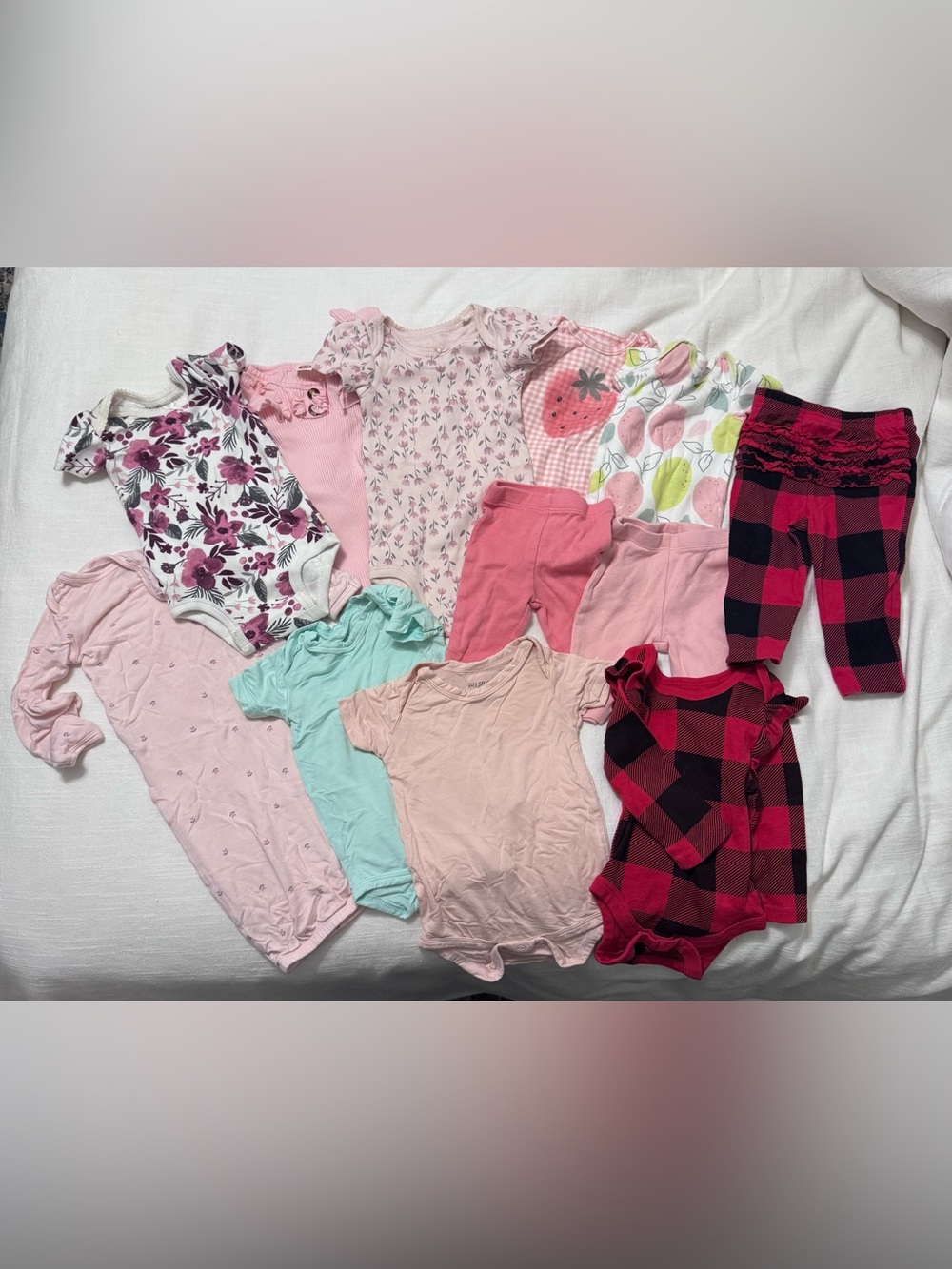Baby Girls Pink & Pastel Mixed Onesie Set - Brand Unspecified